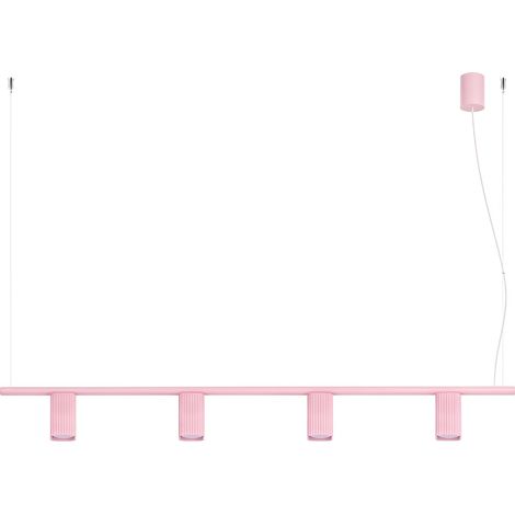 Lámpara de araña RAYO 4 rosa aluminio 4xGU10 Sollux (1/5)