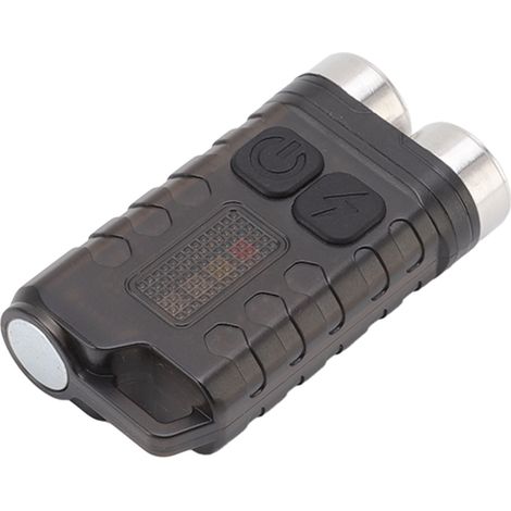 Wiederaufladbare USB-Schlüsselanhänger-Taschenlampe V3, Mini-wasserdichte Outdoor-Lampe, Camping, Wandern, Wartung, tragbar, magnetisch, schwarz. (1/5)
