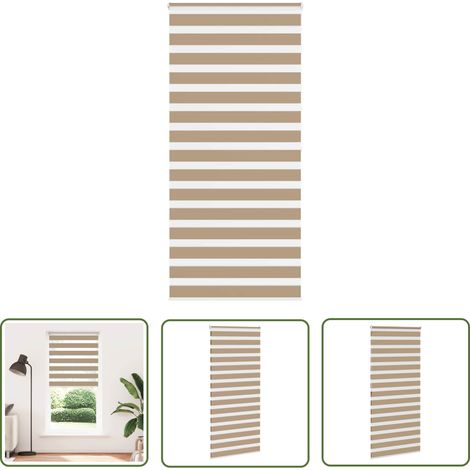 vidaXL Store zèbre marron sable largeur du tissu 100,9 cm polyester (1/5)