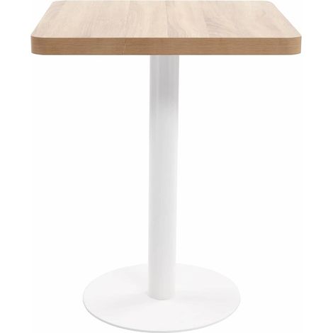 Table de bistro Table haute - Table d'appoint Marron clair 60x60 cm MDF BV395293 - BonneVie (1/5)