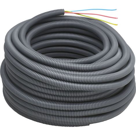 DEBFLEX - COURONNE DE GAINE PRÉ FILÉE 3X1.5 MM² Ø16 25M GRIS - 410283