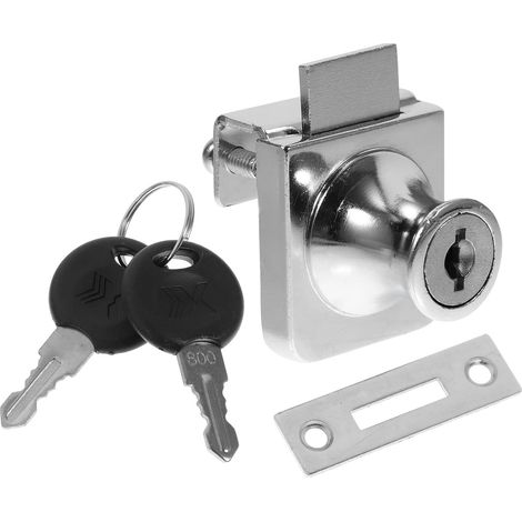 Serrure sans perçage pour vitrines, alliage de zinc 407, en forme (1/5)