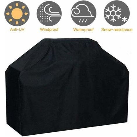 Funda resistente para barbacoa, fabricada en tejido Oxford impermeable y cortavientos, resistente a la decoloración, compatible con barbacoas Weber, Brinkmann y la mayoría de las parrillas. Medidas: 1 (1/5)