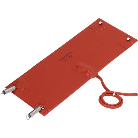 Tapis Chauffant Silicone 300x120mm 100W DC24V Étanche pour Voiture, Coussin Chauffant Véhicule (1/5)