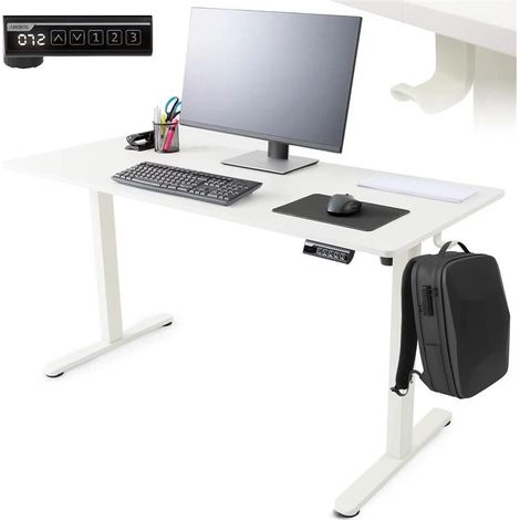 AREBOS höhenverstellbarer Schreibtisch elektrisch 140 x 60 cm mit Memory Funktion (1/5)