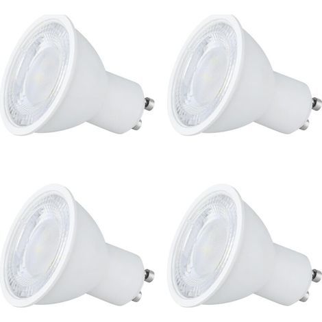 Ampoule LED GU10 Blanc Chaud 6W - Ampoule GU10 90°, Spot Encastré 230V ø50x55mm - Lot de 4 (1/4)