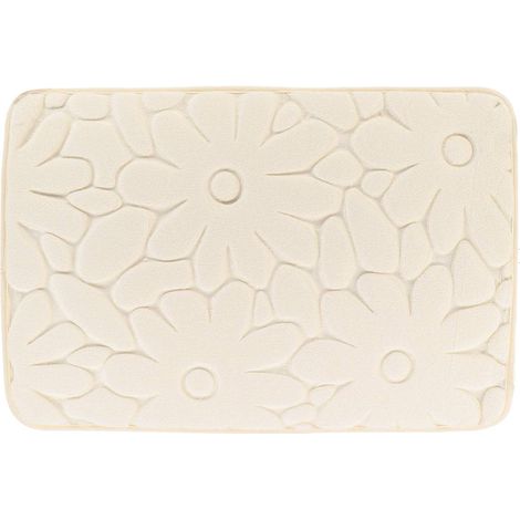 Flower power-teppich aus mikrofaser, 40 x 60 cm – elfenbein - Tendance (1/4)