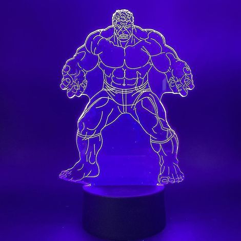 Lampe de table LED Hulk USB 3D Anime Veilleuse d'ambiance (1/3)