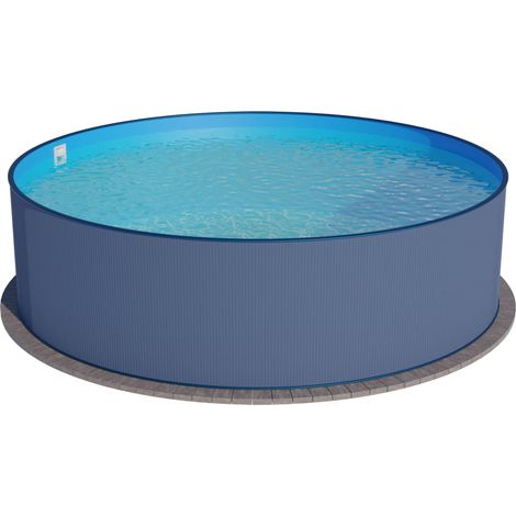 Summer Fun Stahlwandbecken Malediven Basic rund anthrazit ø 4,50m x 1,20m Folie 0,4mm Einzelbecken Pool Rundpool / 450 x 120 cm Stahlwandpool Rundbecken (1/5)