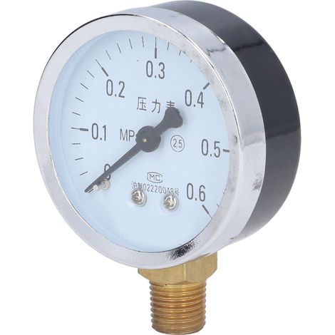 1/4 NPT Manometer, hochpräzise, transparentes Zifferblatt, Eisengehäuse, Wasserhahn-Manometer für Erdölchemikalien (1/5)