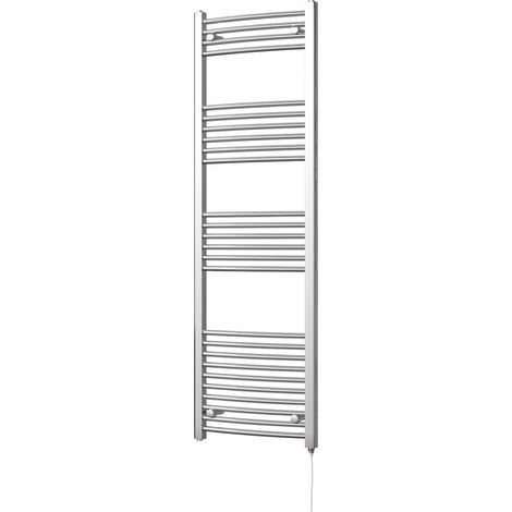 Zennor - Chrome Electric Towel Rail H1600mm x W500mm Curved 400w Standard (1/3)