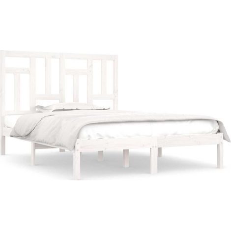Maison Exclusive - Letto senza Materasso Bianco 140x190 cm Legno Massello di Pino