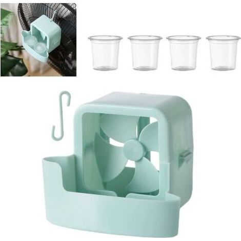 QORVA Standventilator mit Eiswürfelbehälter, Hänge-Eiswürfelhalter für Ventilator, Adapter für Nebelkühlung, Luftkühler ohne Bohren (1/5)