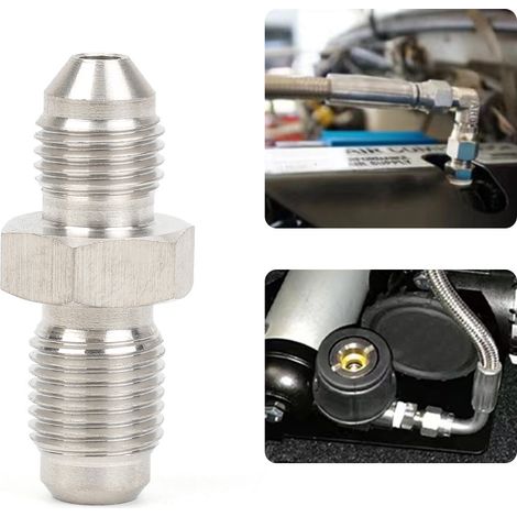 Automotive stainless steel double-ended threaded adapter AN3-M10X1, threaded connector AN3-M12X1, brake parts - AN3-M121