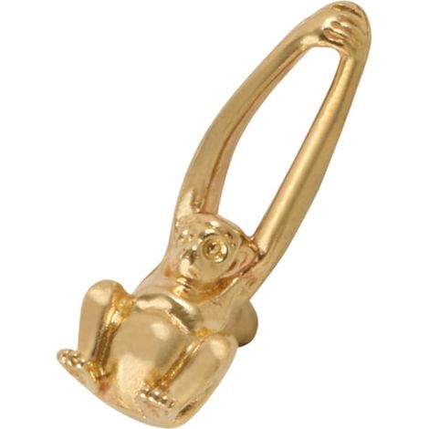 Poignée de meuble en laiton massif, bouton tiroir forme singe, 5,3 x 1,9 1,2 cm, pour chambre et