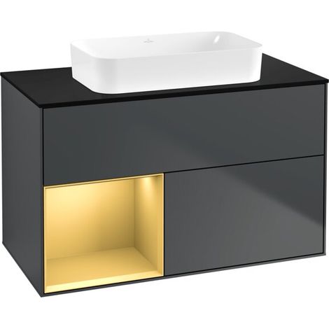 Villeroy & Boch F652HFHG Meuble sous lavabo Finion F65 (1/2)