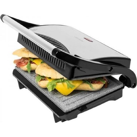 Cecotec – Gril électrique Rock`nGrill 700 – Puissance 700W – Surface de cuisson 23x14,5cm – Revêtement pierre RockStone antiadhésif