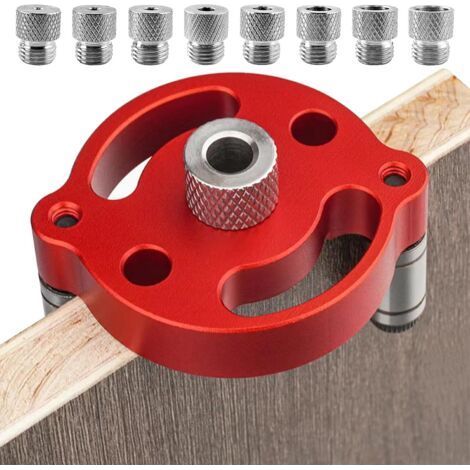 Gabarit de perçage pour tourillons, jeu de gabarits de perçage 3/4/5/6/7/8/9/10/10 mm, guide de perçage pour bois, outils de menuiserie, guide de perçage vertical (1/5)