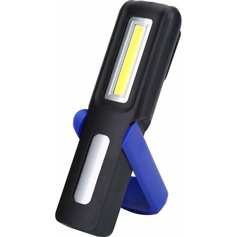 COB Portable LED Light USB Rechargeable COB Work Light Multifunction Flashlight With Hanging Hook, Magnetic Holders for Auto Repair, Camping, Emergency (Blue) (1/5)