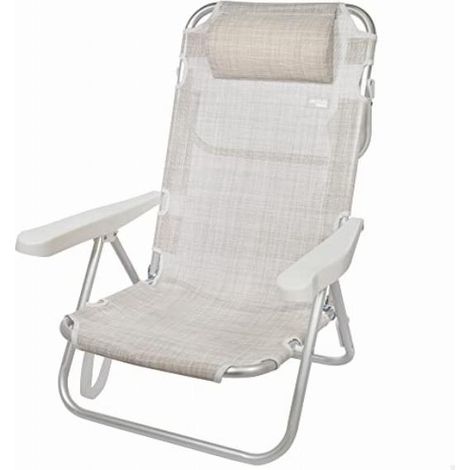 Sedia Pieghevole Aktive Bianco 48 x 46 x 84 cm Spiaggia (1/5)