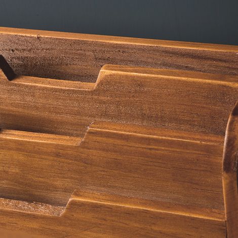 Schreibtisch-Organizer aus Massivholz mit einer Schublade und drei Fächern (1/5)