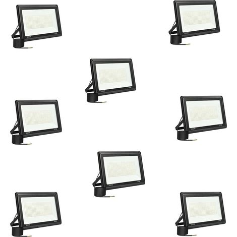 8 Pièces Projecteur LED Extérieur 200W, Spot LED ExtéRieur 20000LM 6000K Blanc Froid IP66 ImperméAble Projecteur Exterieur Pour Jardin Garage Patio Grange Cour