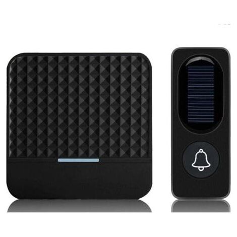 Solaire Sans Fil Sonnette Étanche IP65 300M Carillon Extérieur Chargeant Prise UE (1/4)