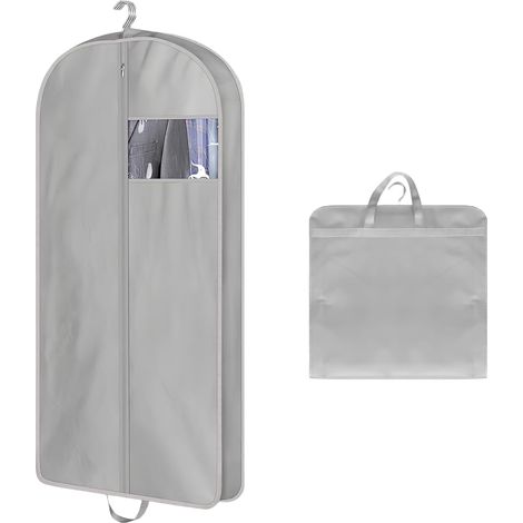 Housse Vetements a Suspendre,60 127-10cm Gris Housse de Rangement Vetement Housse Vetement Voyage Housses de Vêtements Housse Chemise avec Fermeture Éclair,pour Chemise Manteaux(M) (1/5)