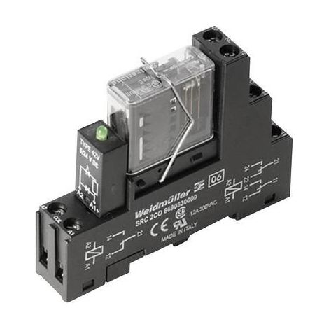 Weidmüller RCIKIT 24VDC relè 2CO montaggio su guida DIN (1/2)