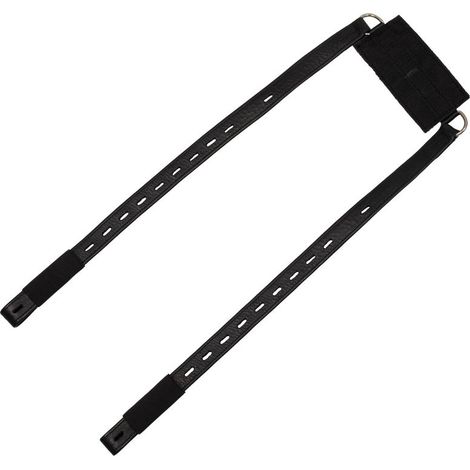 75 cm, Marrone: Staffili in vitello pieno fiore e nylon antiallungamento con chiusura a t-hook