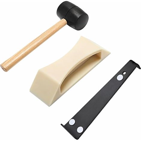 Floor repair tool with mallet and washable pad, repair kit for laminate, LVP, wood, and vinyl flooring (1/5)