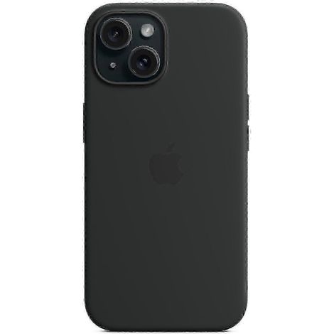 Coque compatible avec iPhone 15 et MagSafe, en silicone anti-rayures - Rouge/Noir (1/3)