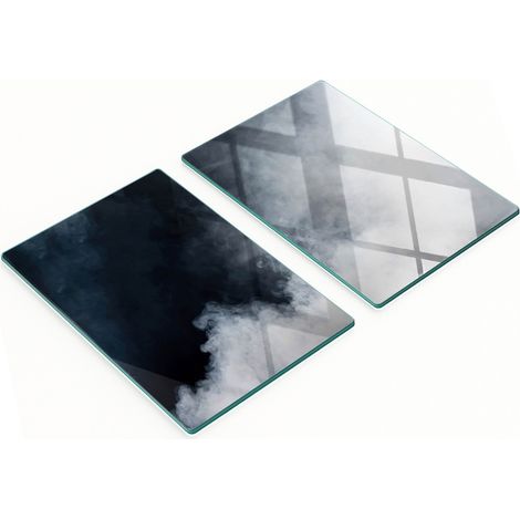 Pannelli decorativi multifunzionali in vetro con stampa bianco fumo 2x40x52 cm (1/5)