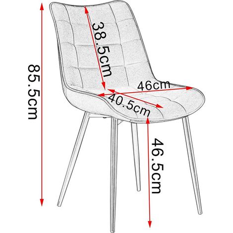 WOLTU 6 x Esszimmerstühle 6er Set Esszimmerstuhl Küchenstuhl Polsterstuhl Design Stuhl mit Rückenlehne, mit Sitzfläche aus Samt, Gestell aus Metall, Blau (1/4)