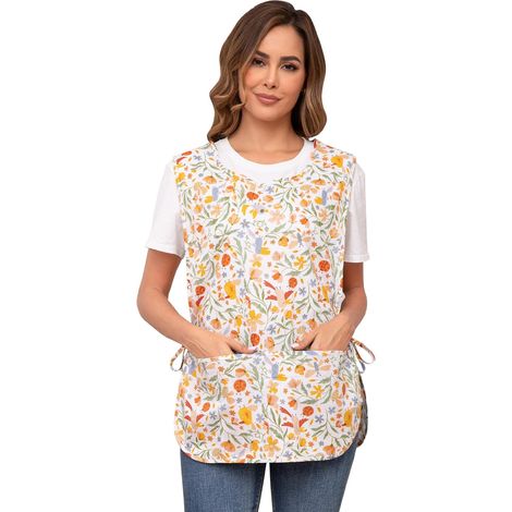 Tablier de cuisine cotton, Tablier gilet femme, sans manches (1/5)
