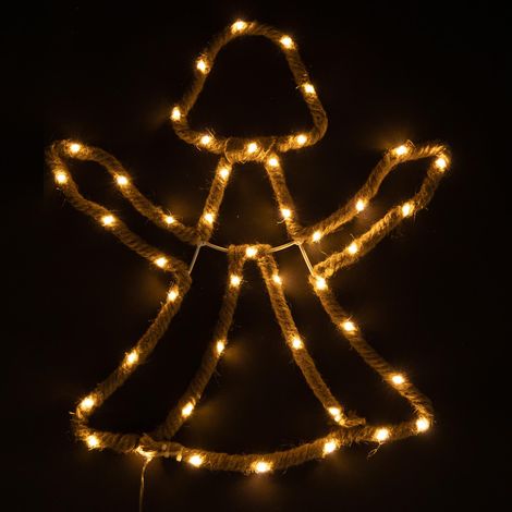 Christmas Hemp Rope Angel 39x44cm (1/3)