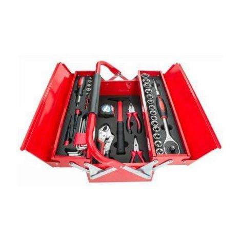 Set de herramientas Geko de 64 piezas acero cromado-vanadio metal