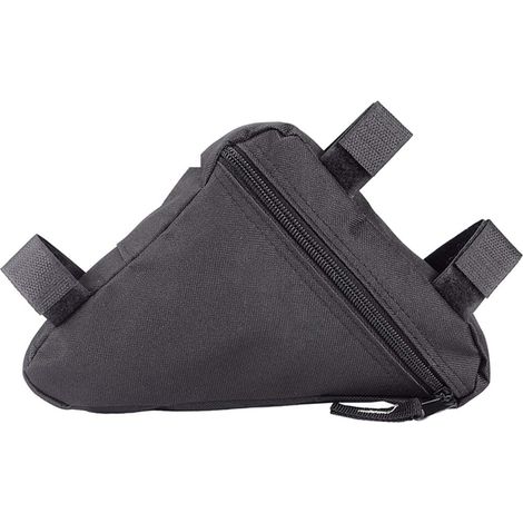 Bolsa triangular delantera para bicicleta, bolsa de almacenamiento triangular impermeable, gran capacidad, ideal para viajes largos y para transportar herramientas (negra) Bolsa urbana (negra)