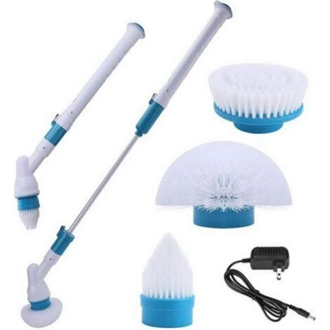 Rechargeable Cordless Electric Cleaning Brush, Scrubber for Bathtubs, Toilets, Windows, Floors, with 3 Brush Heads, Extendable Handle (1/5)