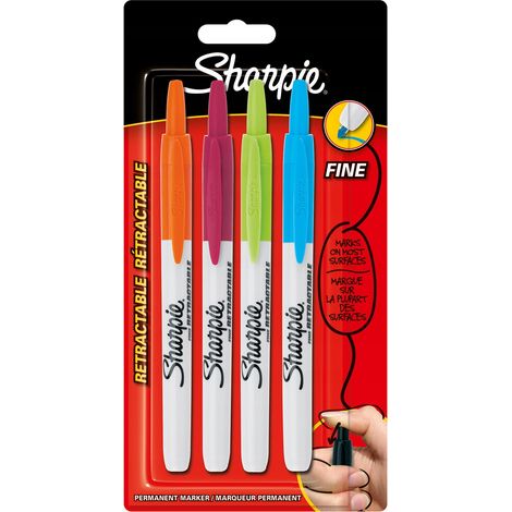 Sharpie Marker RT 4KOL Blister 0897