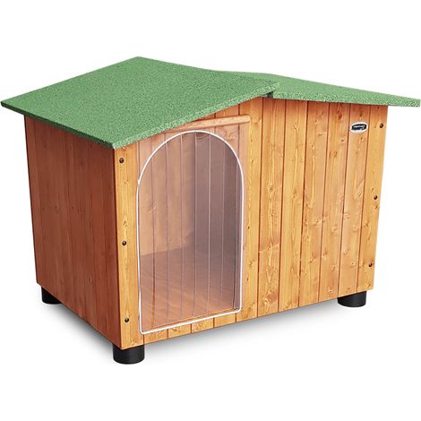 Cuccia in Legno per Cani da Esterno Tendina OMAGGIO mod. Oasi  MADE IN ITALY C - Setter 93x71xH68 Tendina OMAGGIO