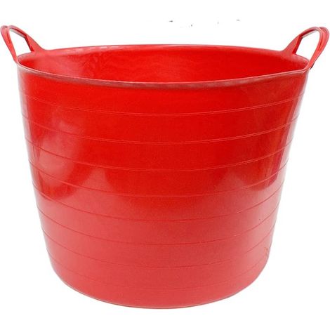 Capazo plastico 42 Litros Rojo (1/4)