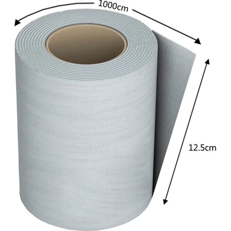 AICA Cinta de sellado de tela impermeable de polipropileno gris, rollo de 12.5x1000cm para conectar paneles de construcción