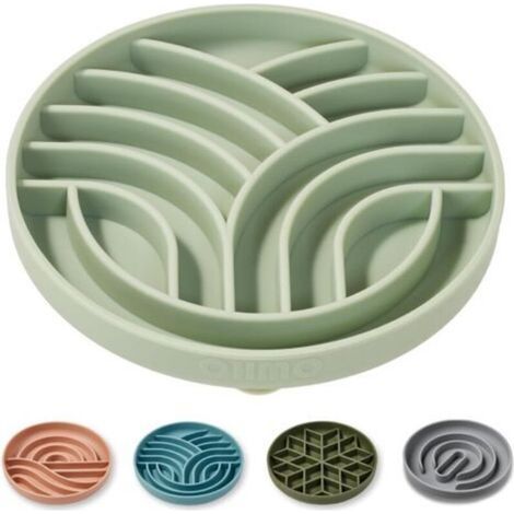 Gamelle Anti glouton Chat (60g Capacité, Arbre de Vie), Mangeoire Lente pour Chien, en Silicone Alimentaire, Fond antidérapant et Ventouse (1/4)