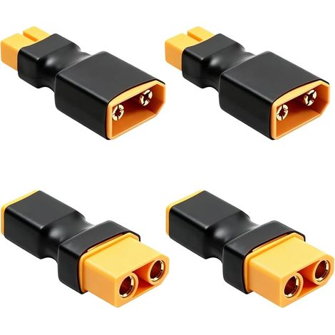 Adaptateur XT60 vers XT90 (mâle vers femelle) pour batteries RC, batteries LiPo, drones et modèles réduits de voitures. (1/5)