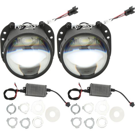 LED-Projektorlinse für Autos, 2,5 Zoll 36W Bi-LED-Linsenscheinwerfer, universelles Nachrüstset für Autoscheinwerfer, kompatibel mit H1 H4 H7 HB3 HB4 D1 Fassungen.
