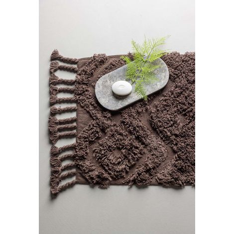 Hilma tapis de bain 80x50cm marron.