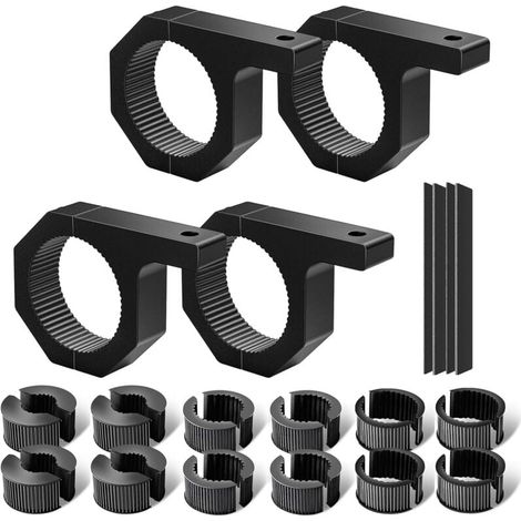 Support de lampe de travail 19-32mm, support de pince universel pour moto, 4x4, ATV, UTV, camion, bateau, galerie de toit (1.5"/2") 4 pièces (1/5)