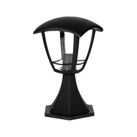 Farol de jardín sobremuro Serie Barli E27 Negro