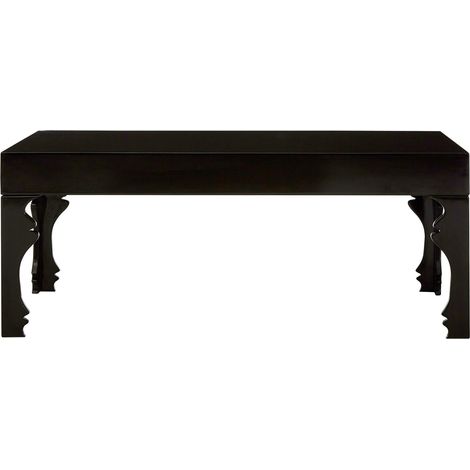 Interiors by Premier High Gloss Black Coffee Table, Black Wood Coffee Table, Rectangular Coffee Table, Stylish Coffee Table (1/5)